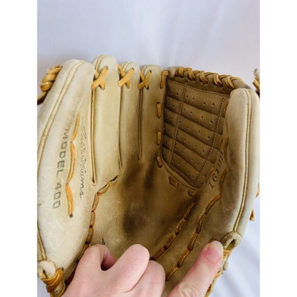 Vintage Ted Williams Model 400 Leather Baseball Glove Japan 16199 Sears - Picture 5 of 10